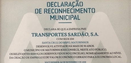 Declaration of Municipal Recognition